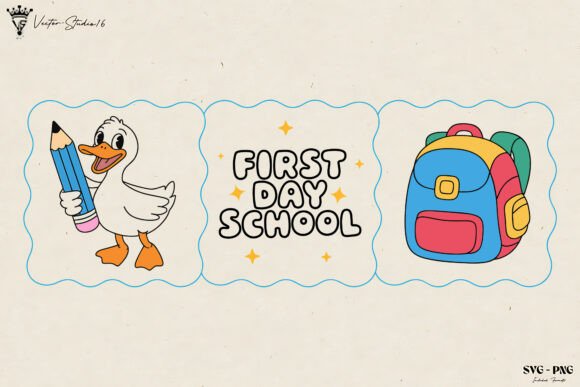 Back to School First Day SVG PNG – Graphics & Illustrations