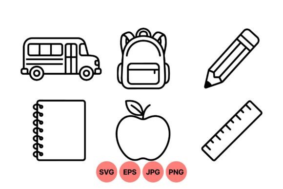 Back to School Icon Collection Graphics