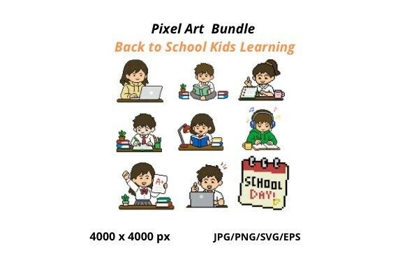 Back to School Kids Learning Graphics