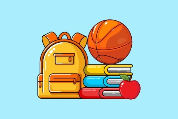 Back to School Supplies Backpack Graphics