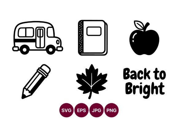 Back to School Vector Icons Set