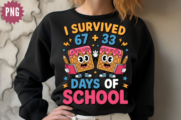 I Survived 67, 100 Days of School PNG Graphics