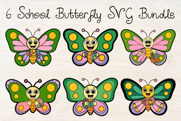 School Butterfly SVG Bundle: Graphics and Illustrations for Creative Brands