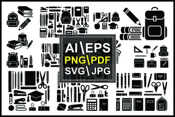 Silhouette School Office Supplies School Graphics
