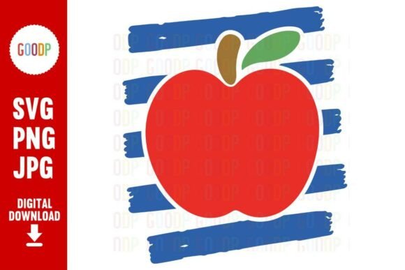 Teacher Apple Paint Brush SVG: Graphics for Creative Branding
